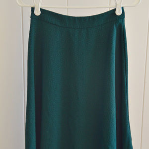 ASOS forest green A-line high-waisted skirt